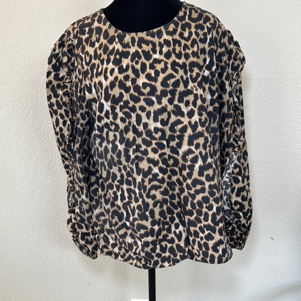 J Crew Leopard Print Women's Top